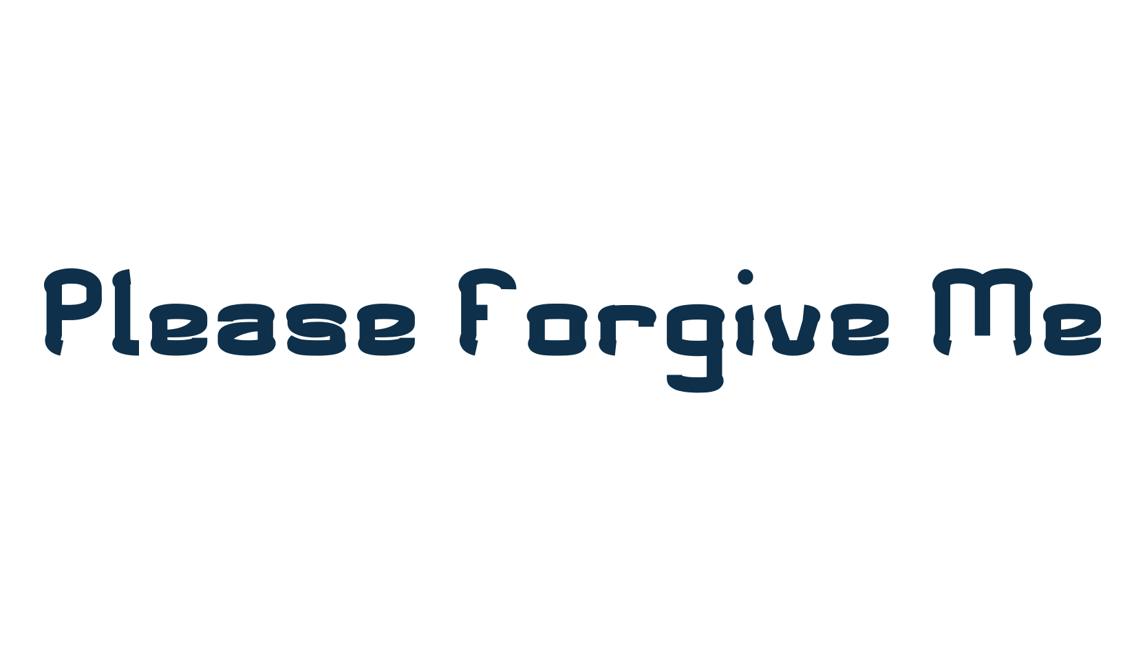 Please Forgive Me, fancy various decorative font preview