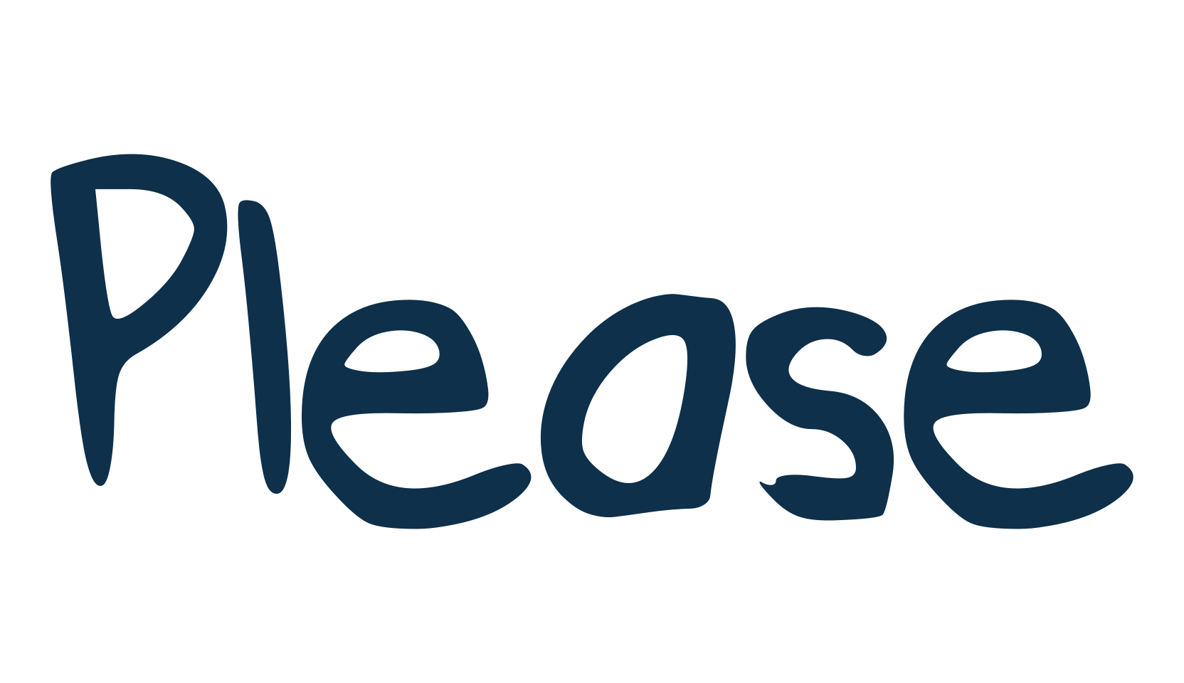Please (please), handwriting font preview