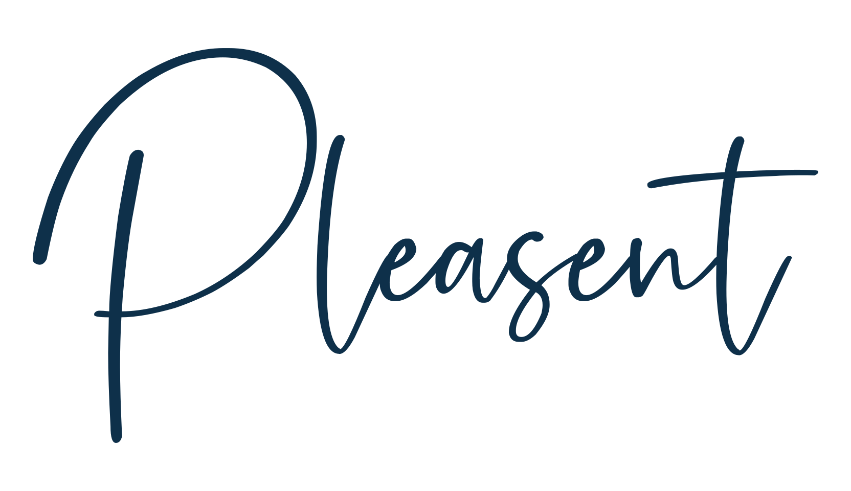 Pleasent, handwriting font preview