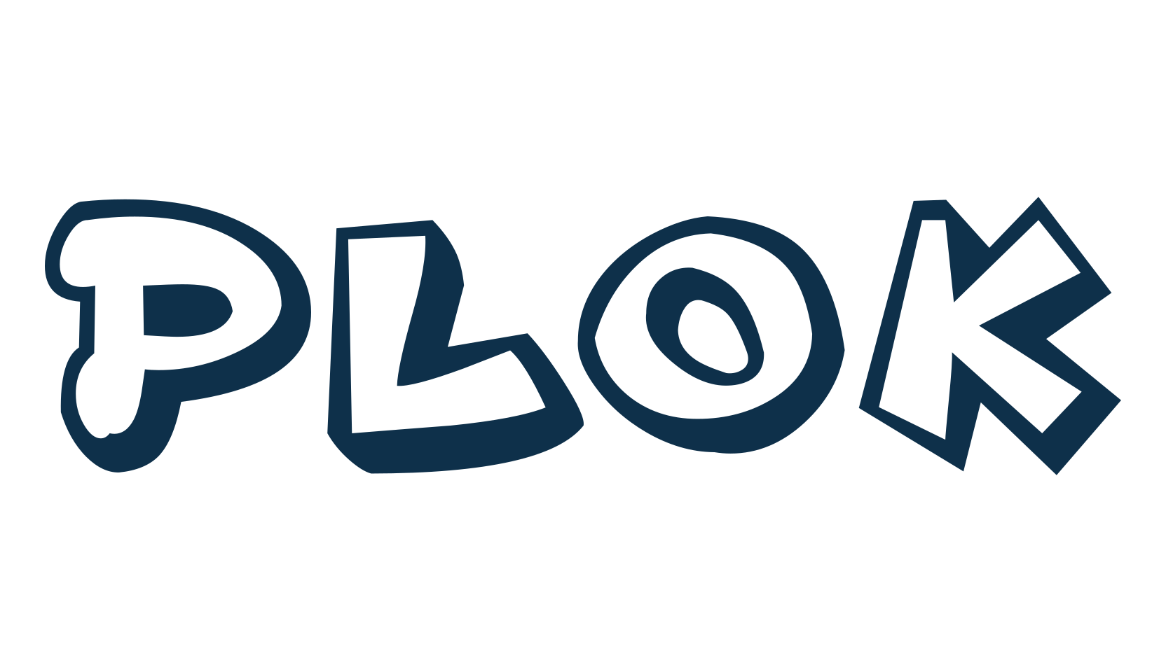 Plok, fancy cartoon decorative font preview