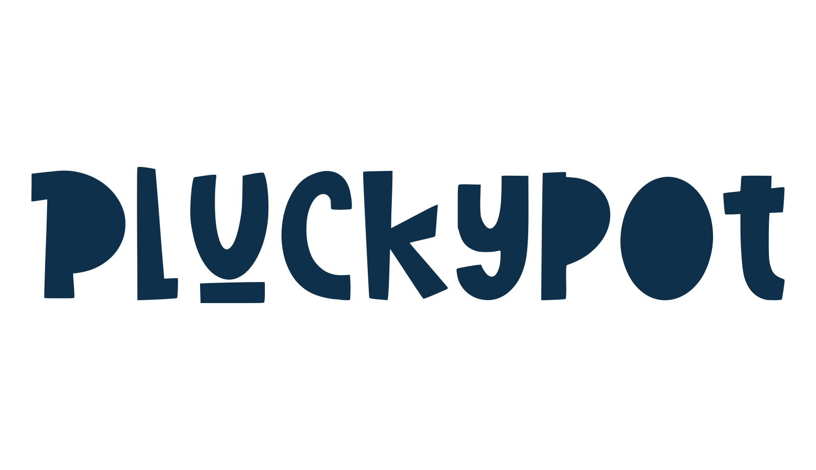 Pluckypot, fancy cartoon decorative font preview