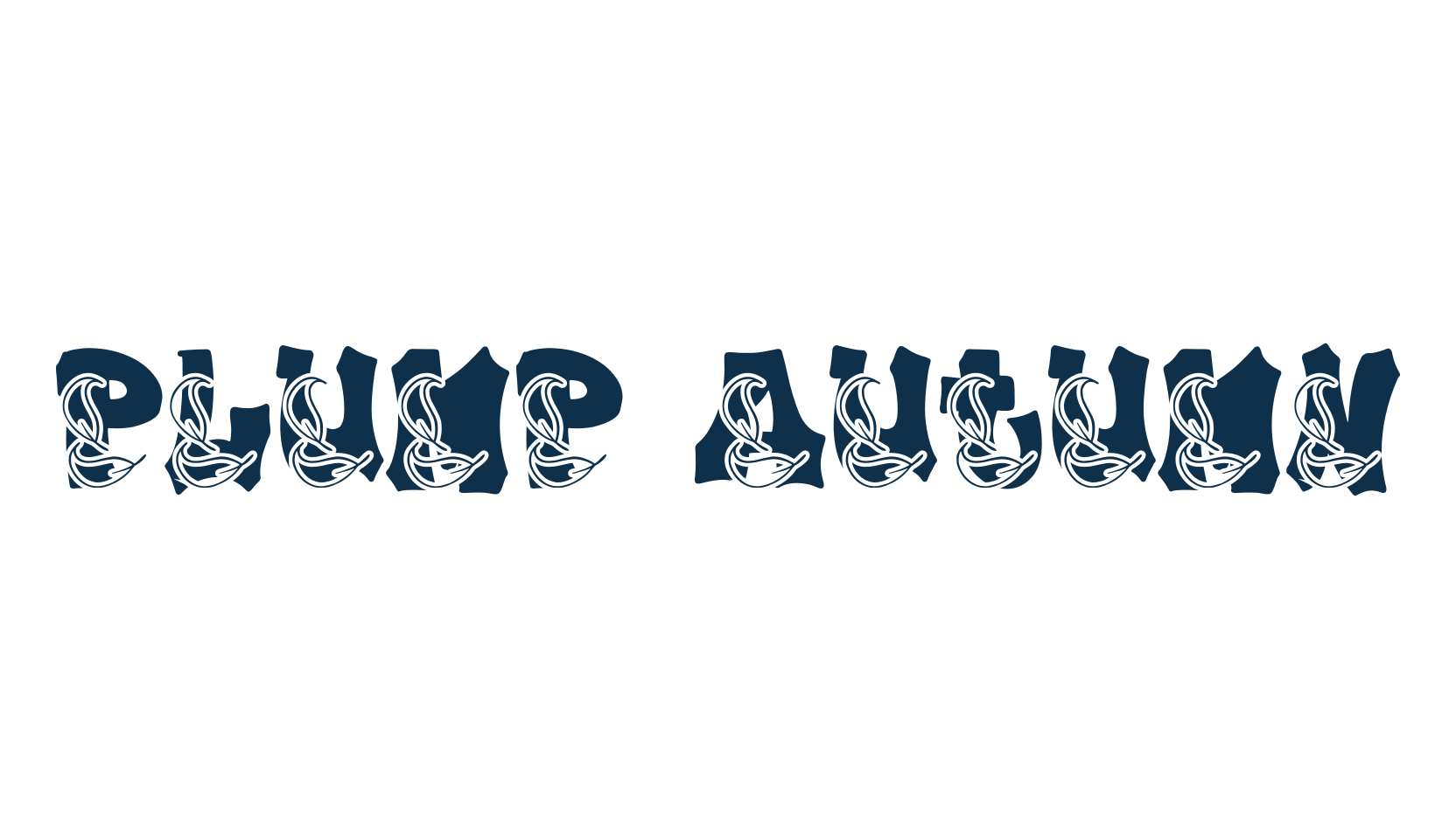 Plump Autumn, decorative font preview