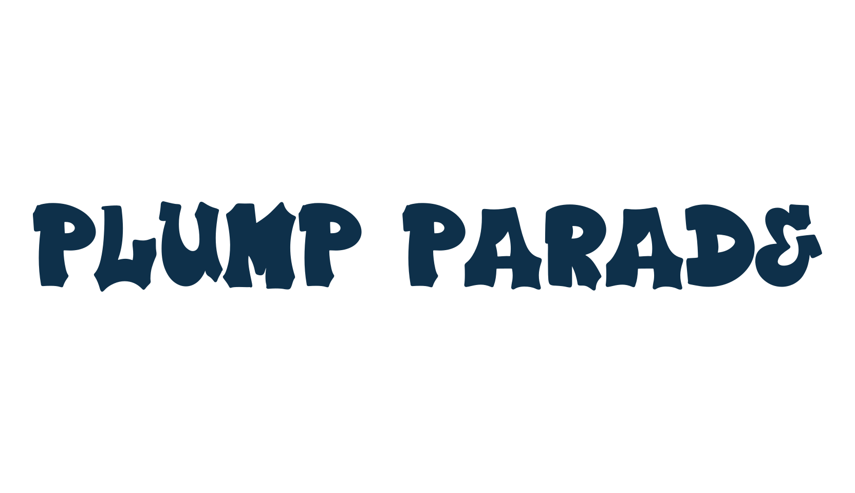 Plump Parade, fancy groovy decorative font preview