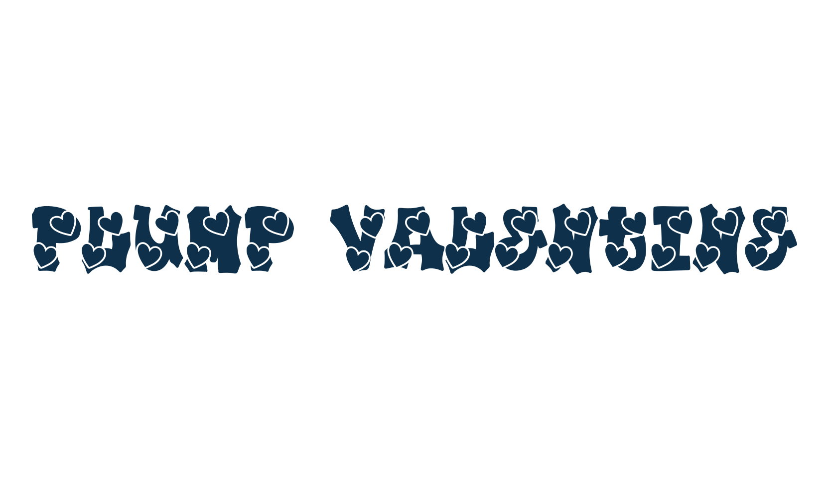 Plump Valentine, fancy decorative font preview