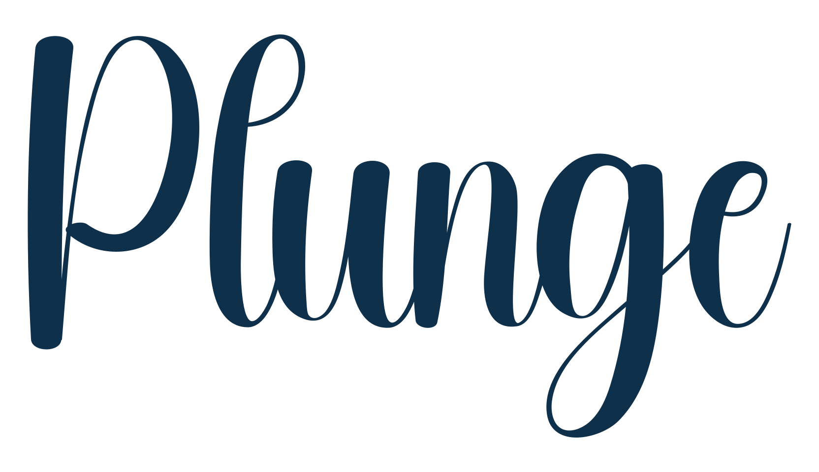 Plunge, fancy decorative font preview