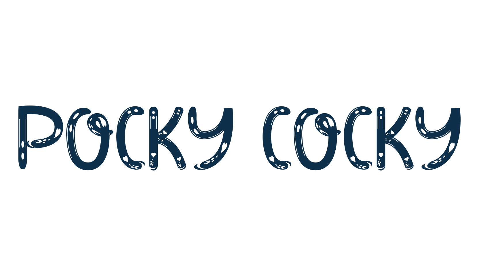 Pocky Cocky, various font preview
