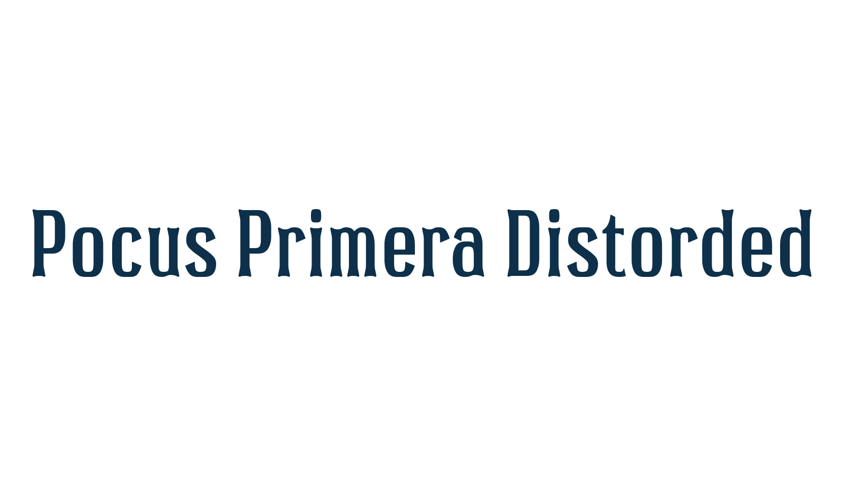 Pocus Primera Distorded, halloween font preview
