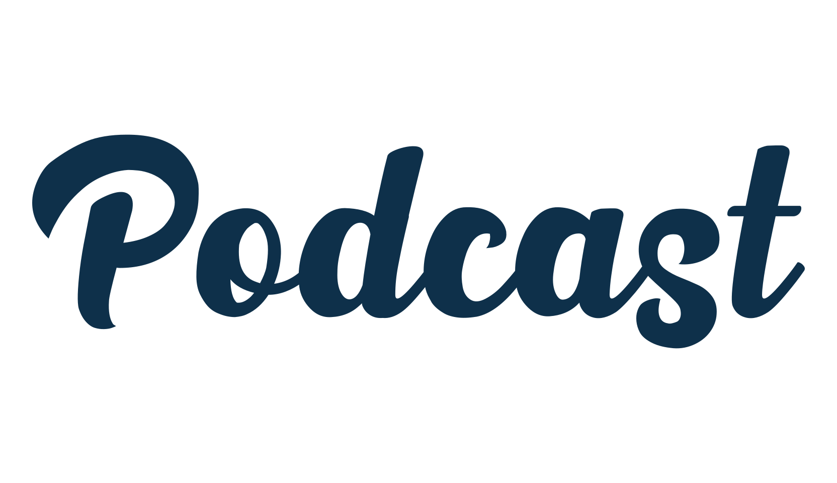 Podcast, fancy various decorative script calligraphy font preview