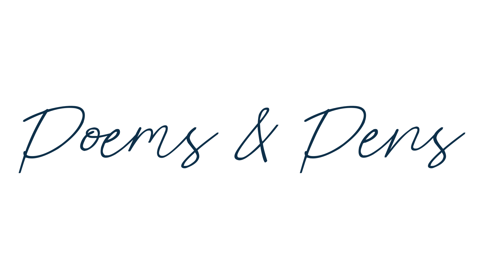 Poems & Pens, script handwritten fancy decorative calligraphy font preview