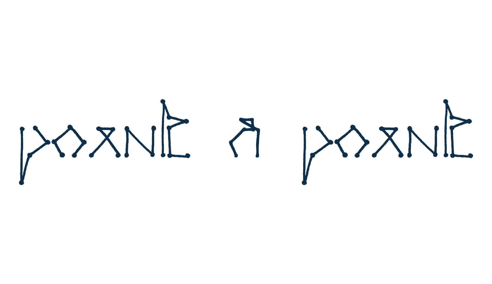 Point à point, fancy decorative font preview