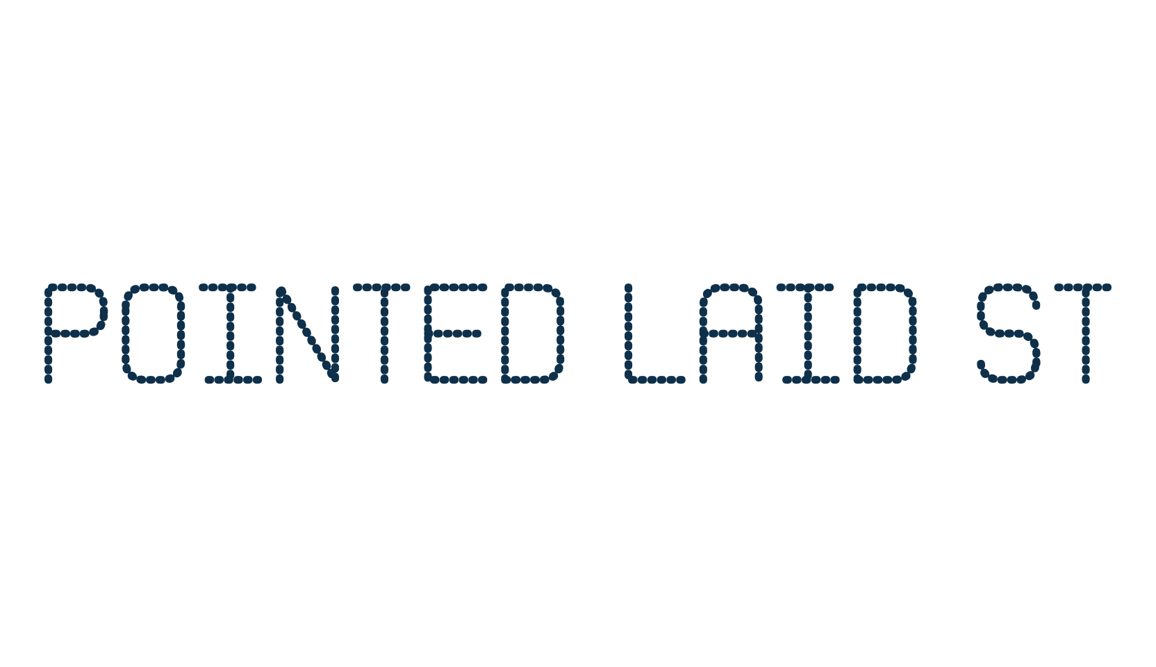 Pointed Laid St, lcd font preview