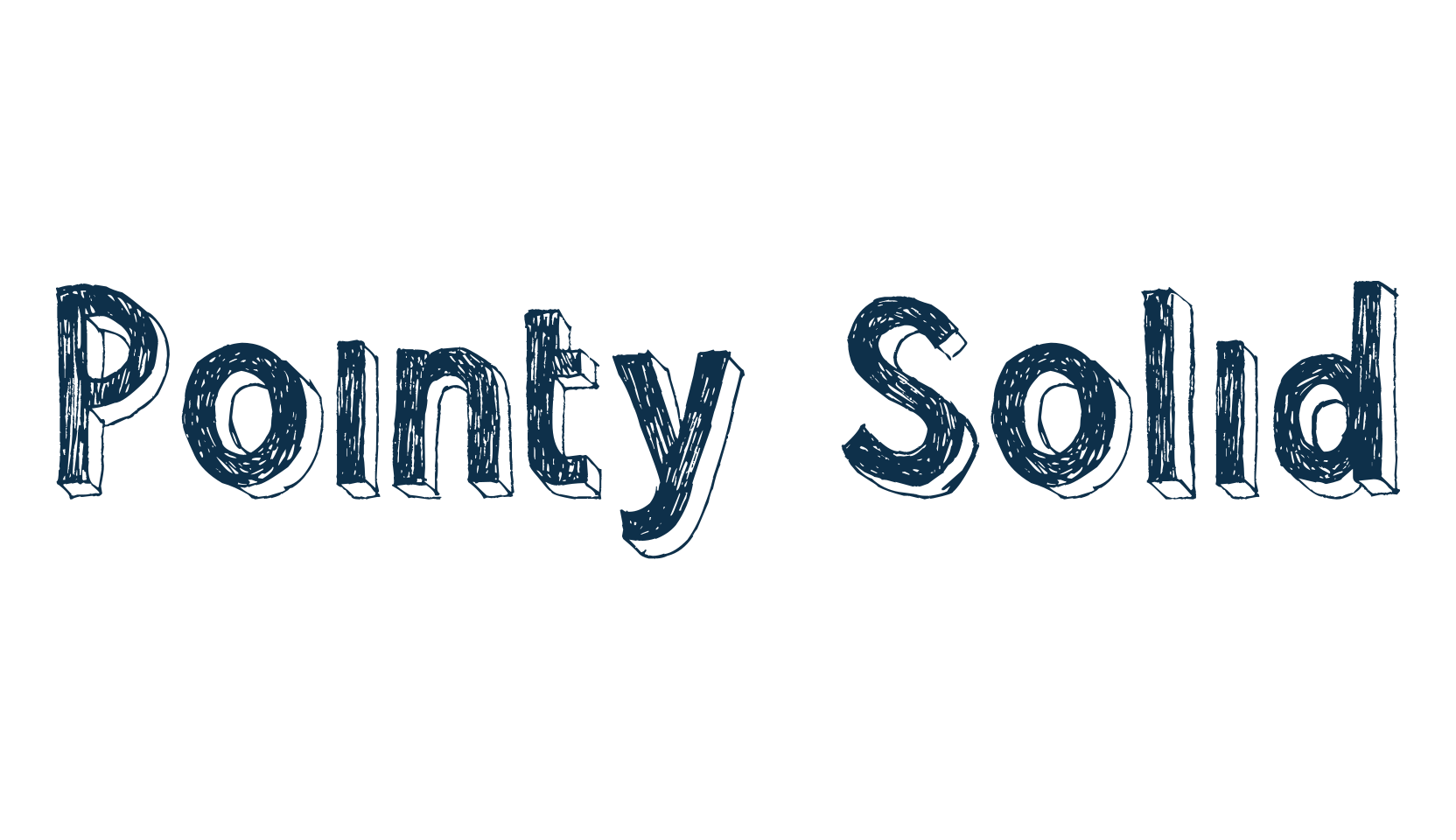 Pointy Solid, fancy various decorative font preview