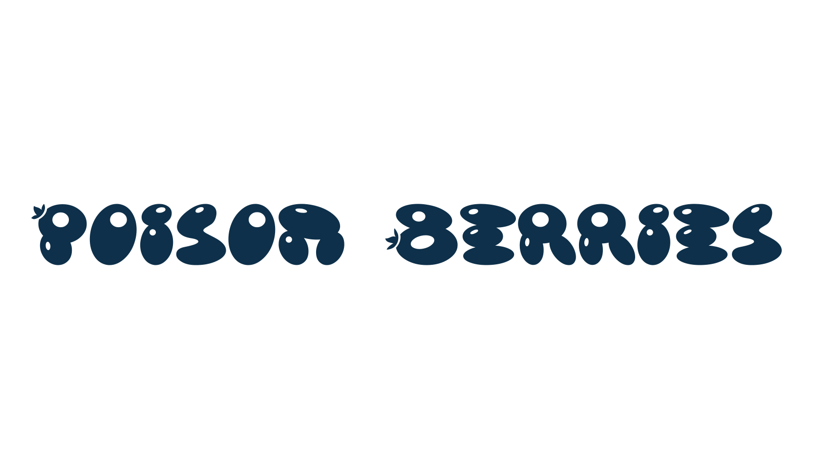 Poison Berries, groovy font preview