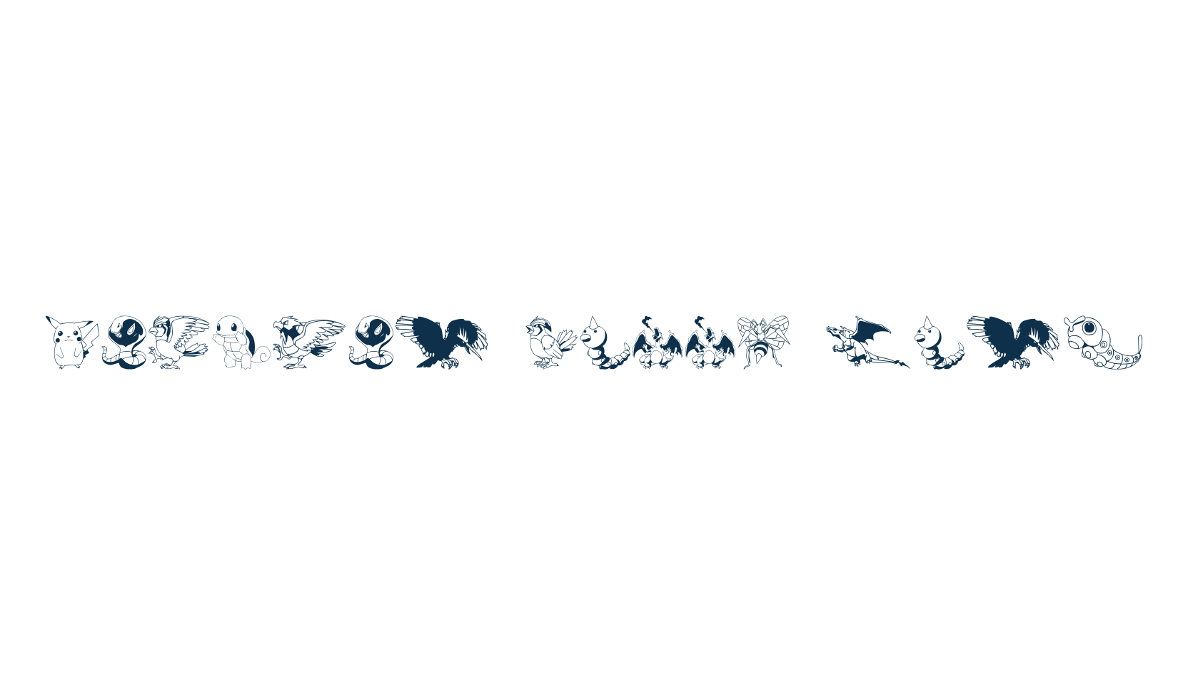 Pokemon Kiddy Ding, fancy decorative font preview
