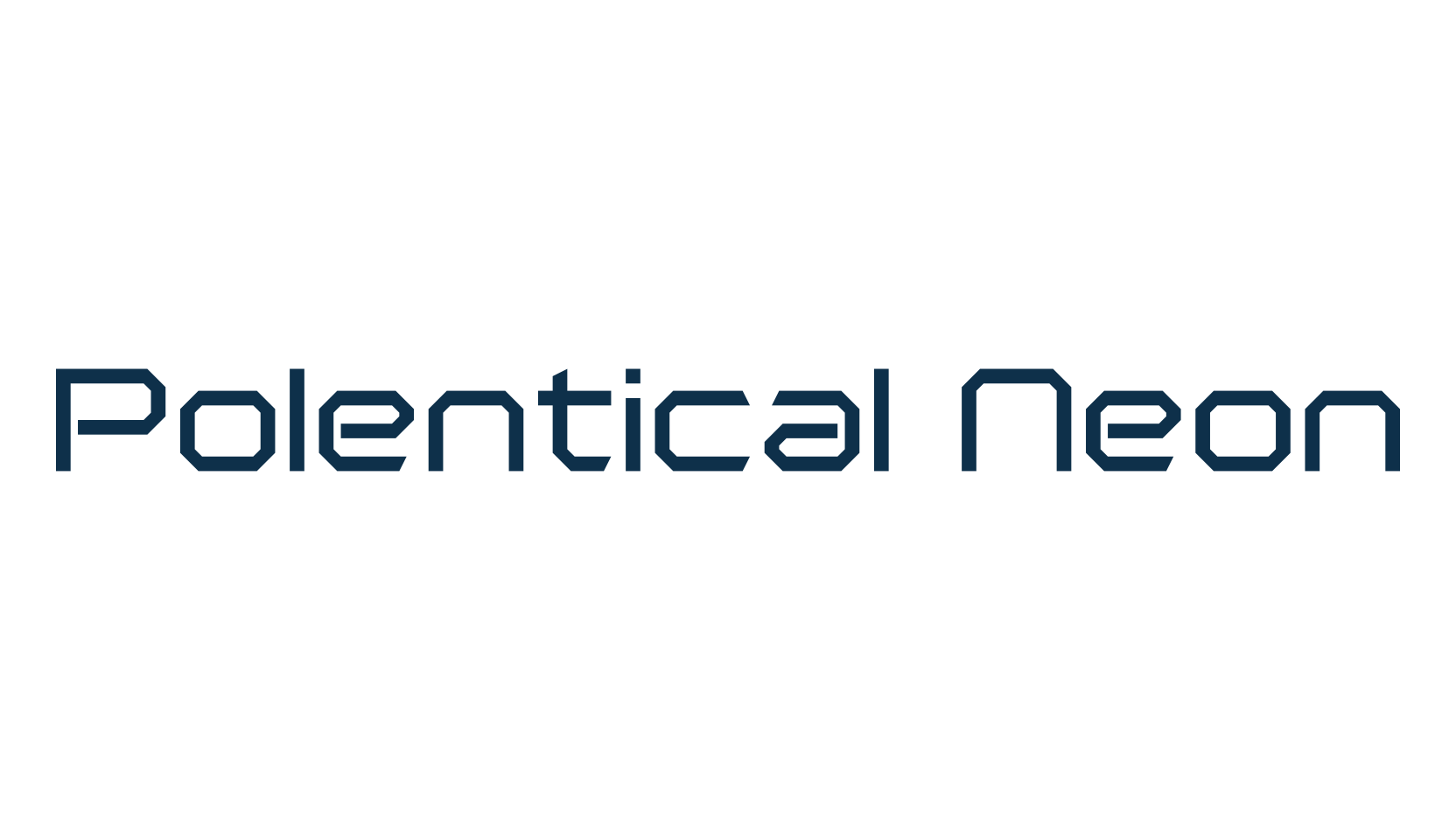 Polentical Neon, square font preview