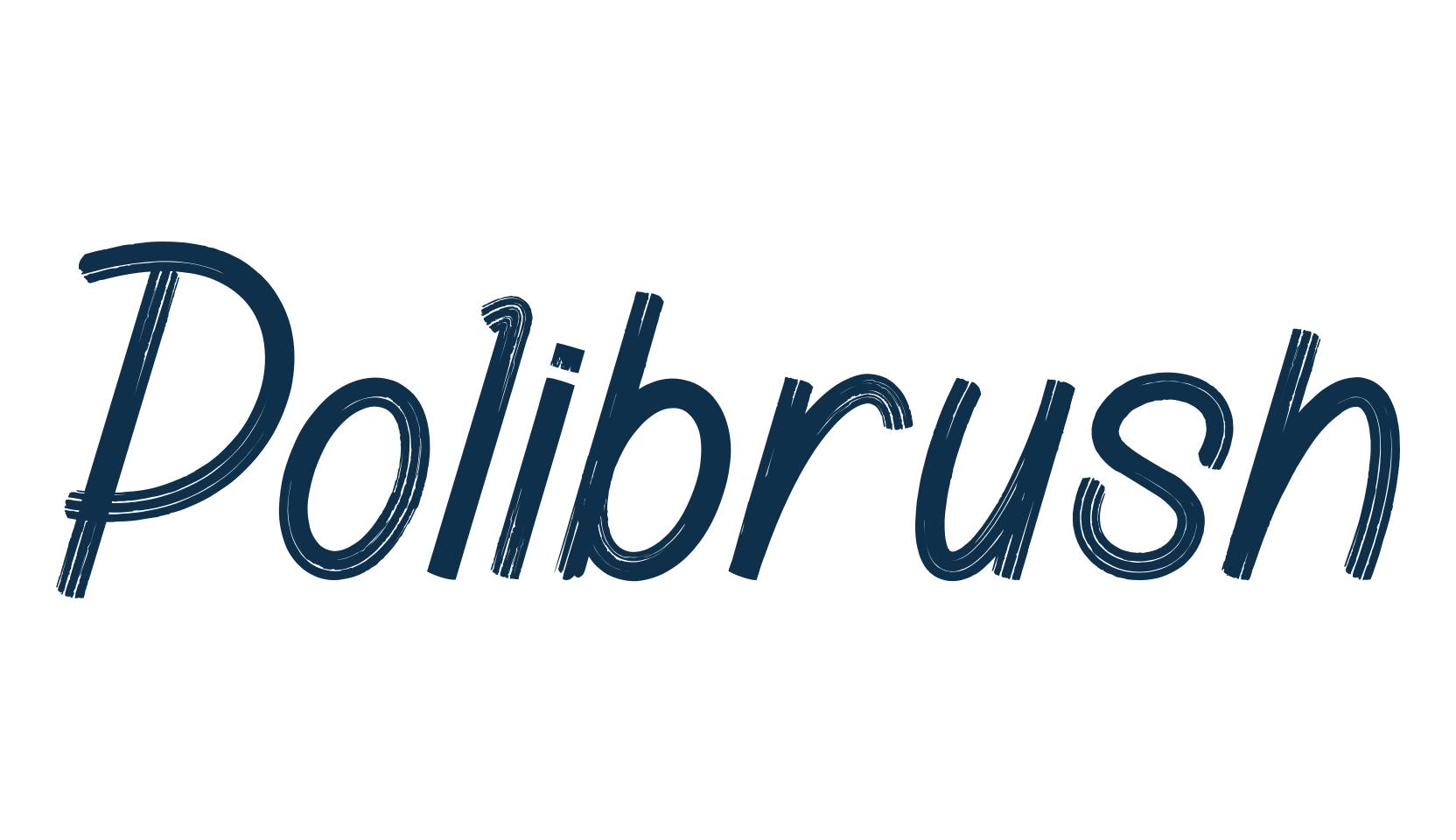 Polibrush, fancy decorative font preview