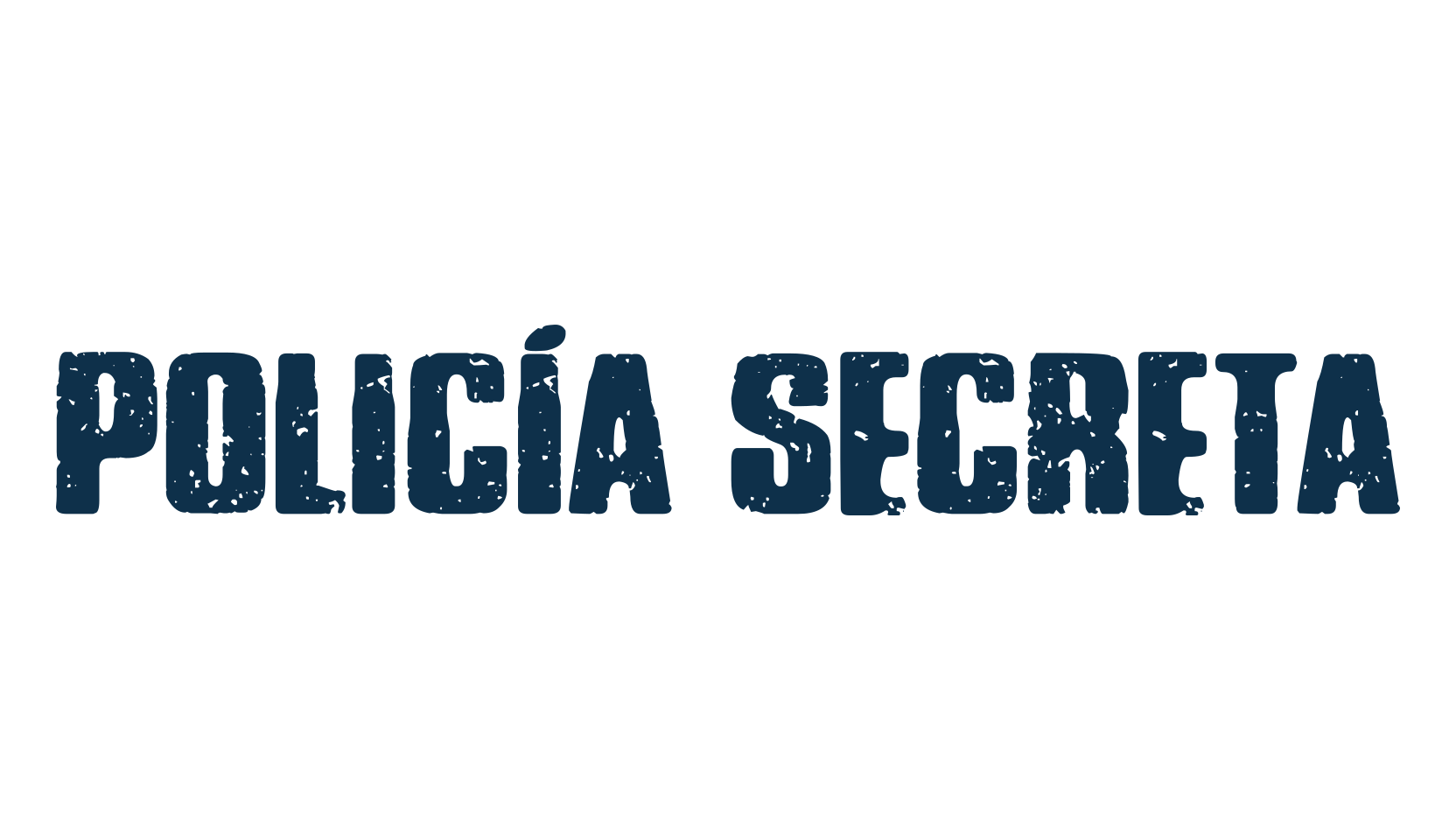 Policía Secreta, eroded font preview
