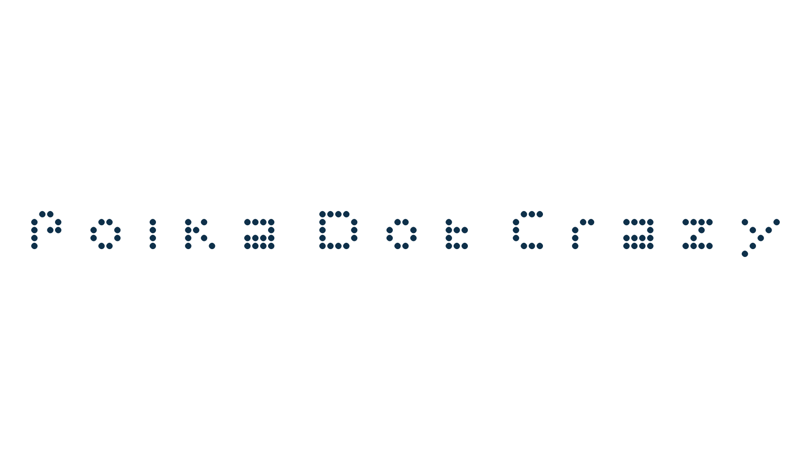Polka Dot Crazy, techno lcd sci-fi font preview
