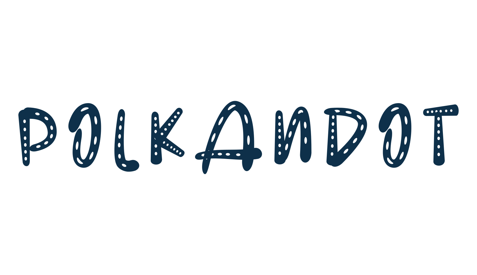 Polkandot, fancy cartoon decorative font preview