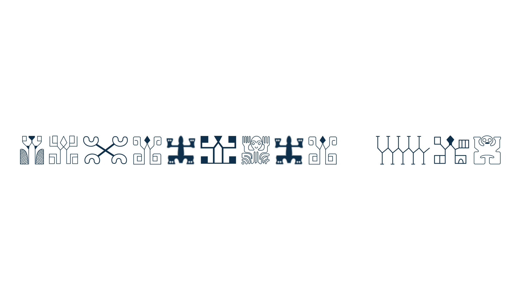 Polynesien Etua, fancy decorative font preview