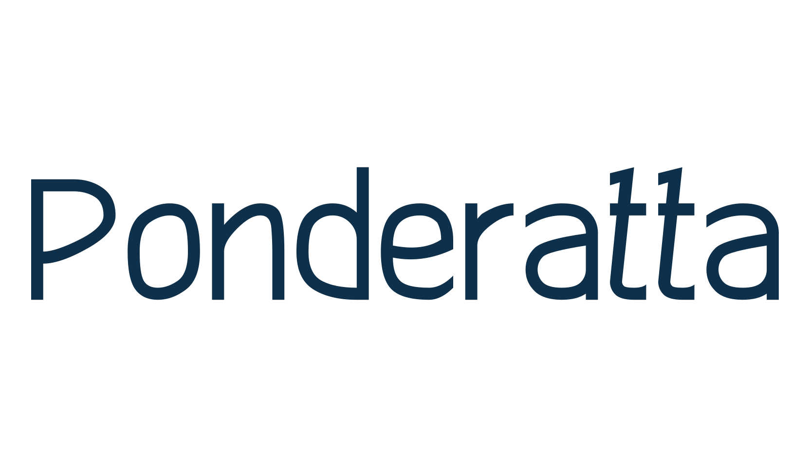 Ponderatta, sans serif font preview