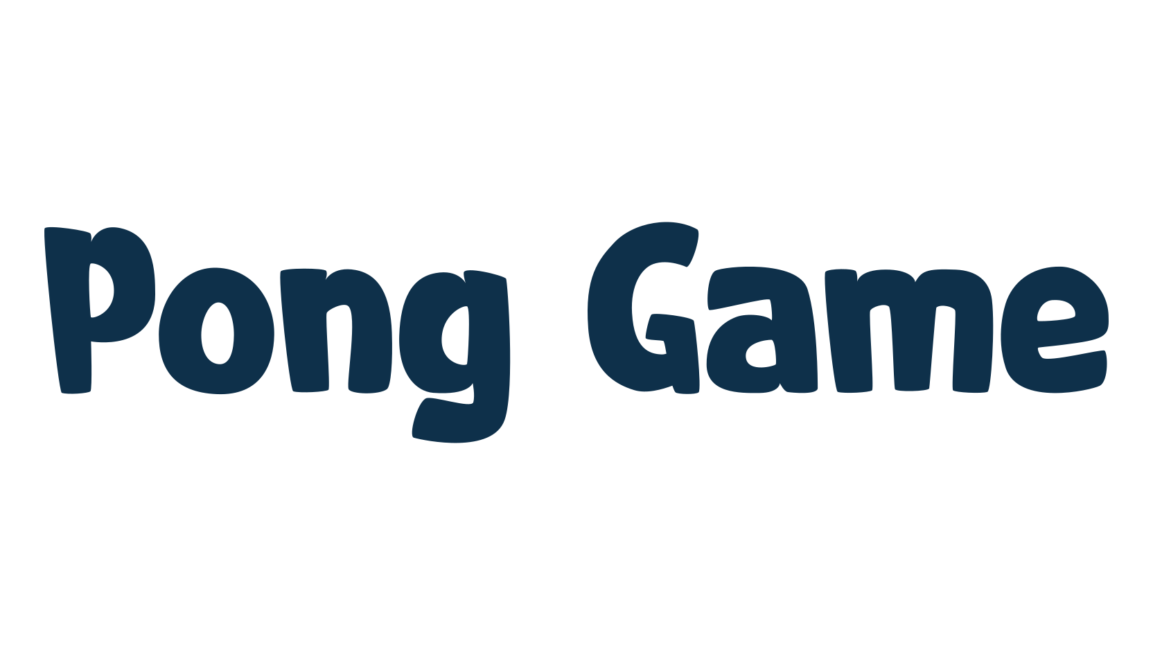 Pong Game, fancy cartoon decorative font preview