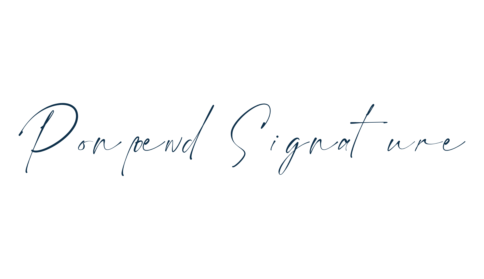 Ponpewd Signature, script handwritten fancy decorative calligraphy font preview