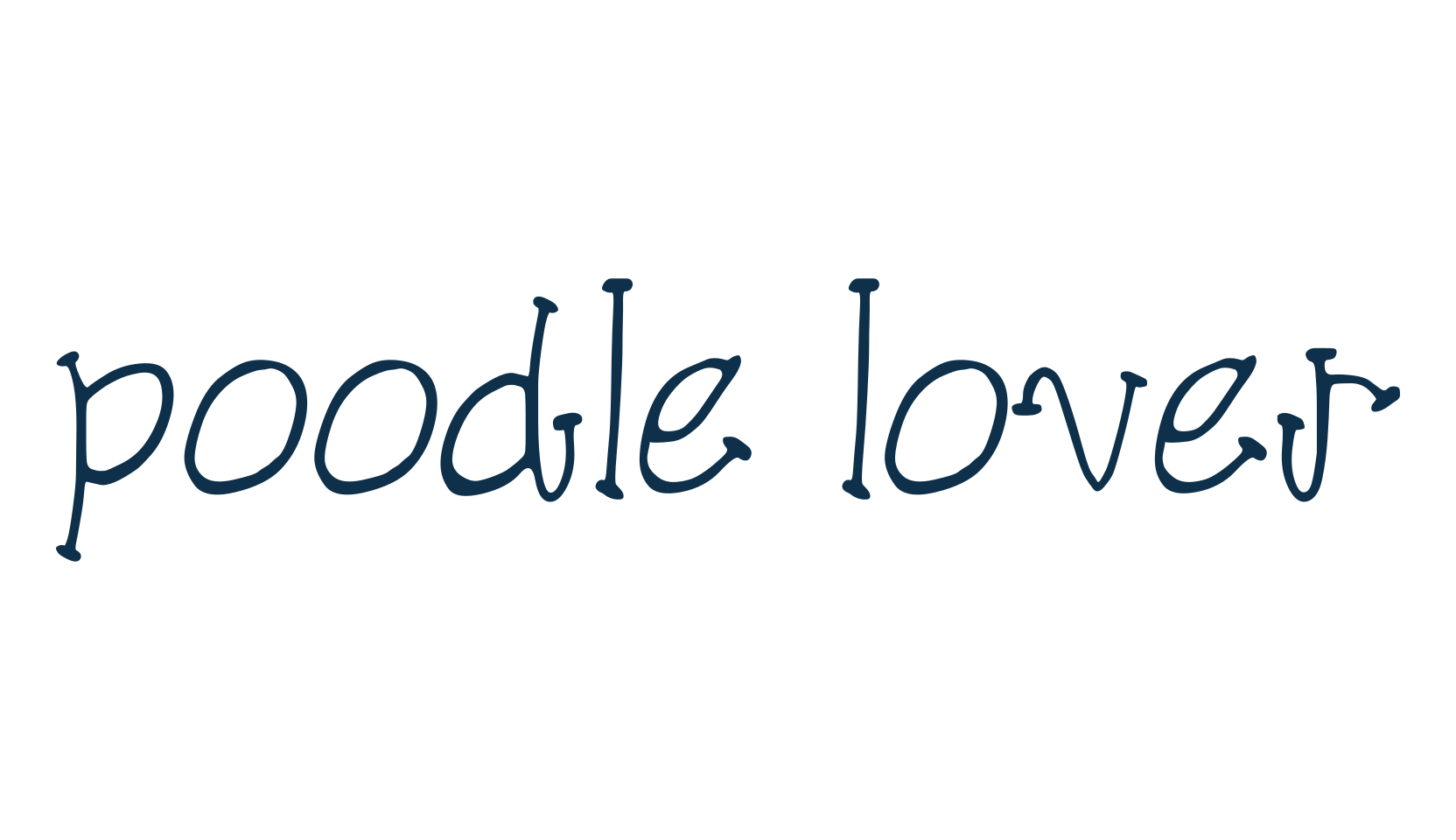 Poodle Lover, fancy various decorative script calligraphy font preview