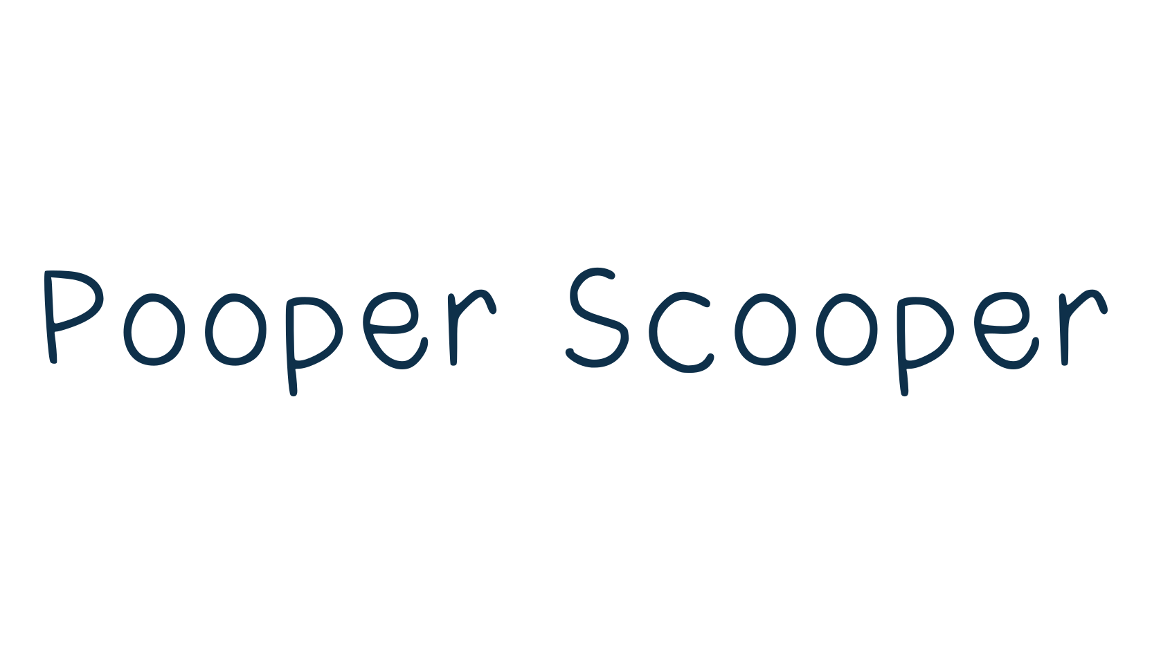Pooper Scooper, script handwritten fancy decorative calligraphy font preview