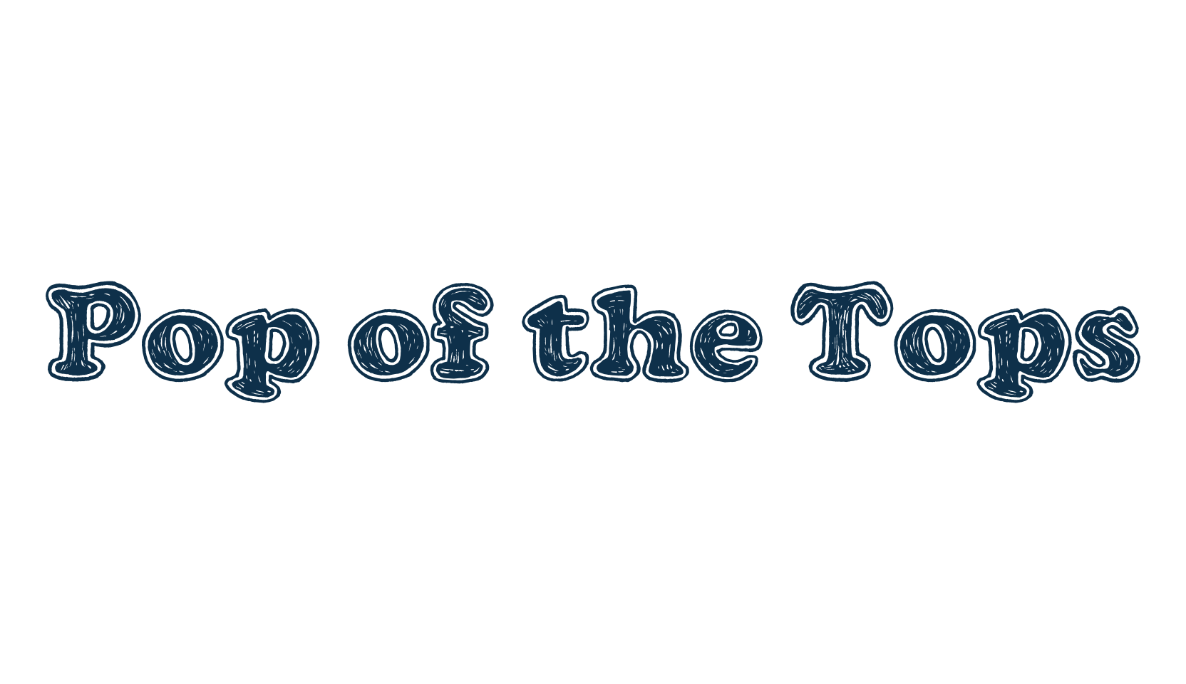 Pop of the Tops, groovy font preview