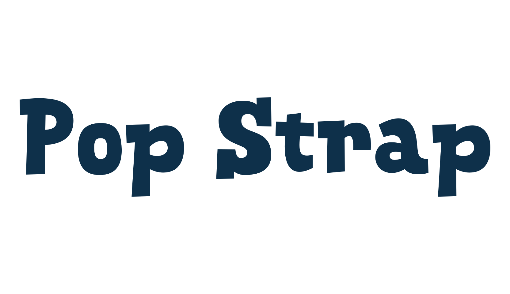 Pop Strap, cartoon font preview