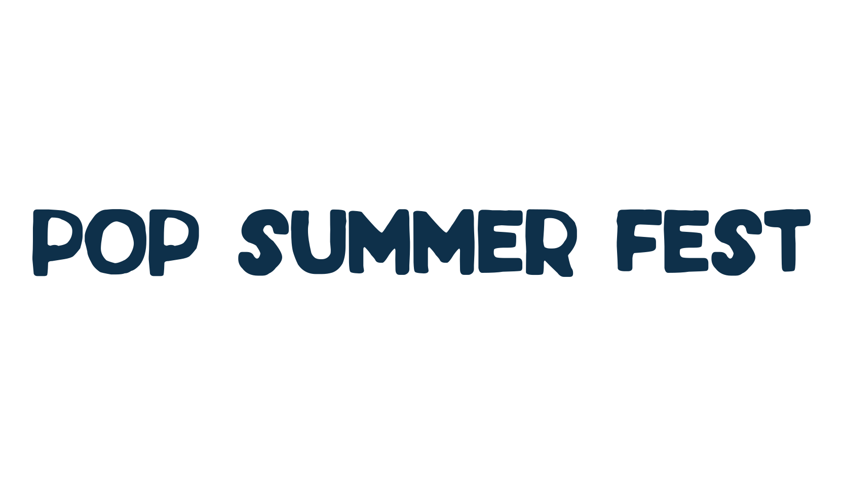 Pop Summer Fest, cartoon font preview