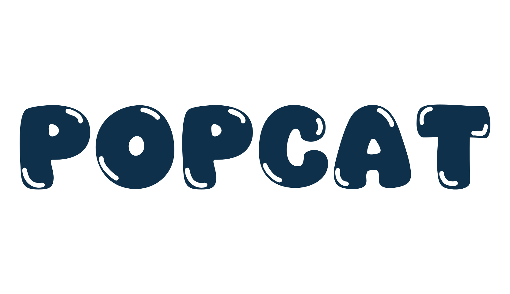 Popcat, cartoon font preview