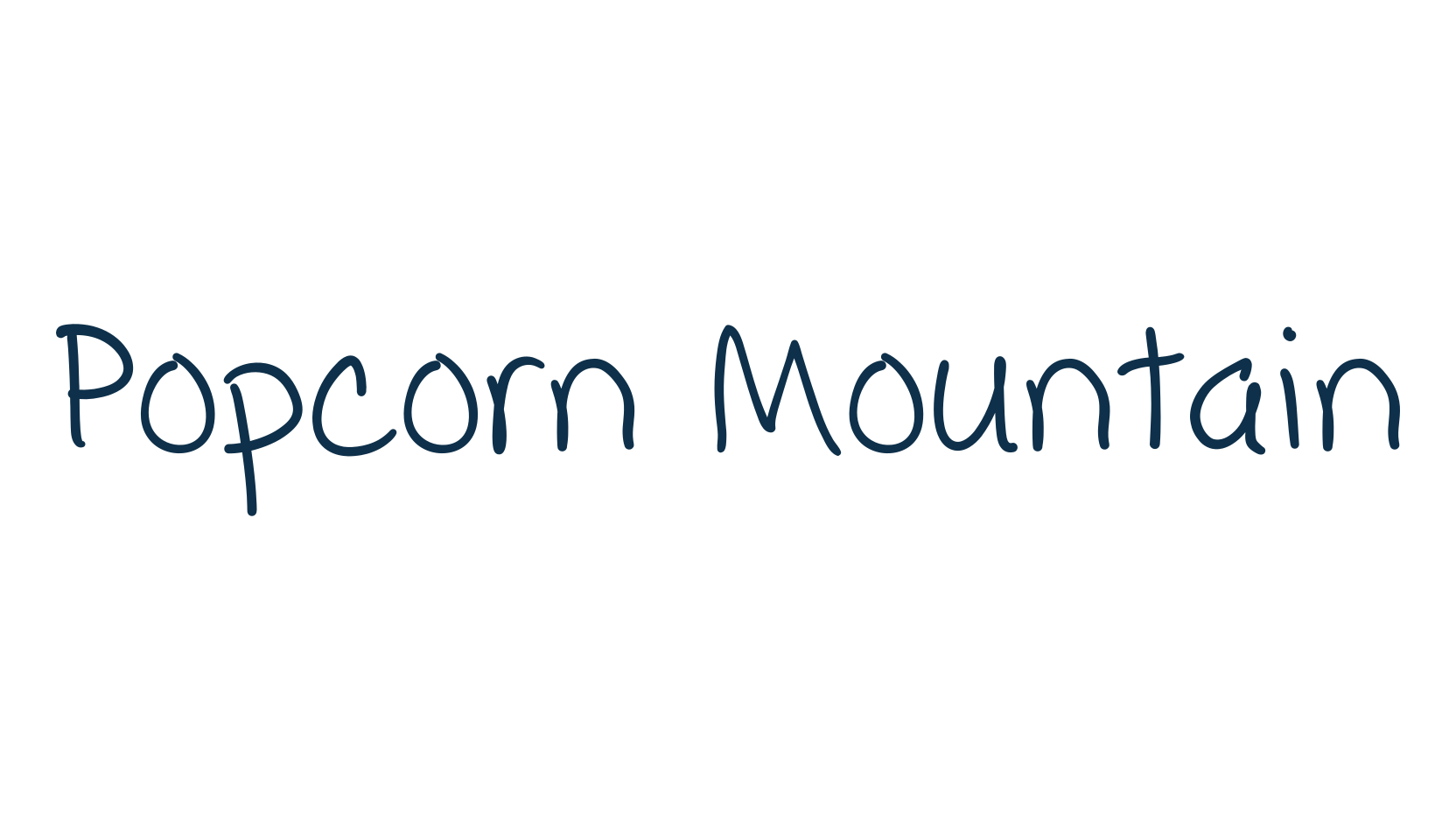 Popcorn Mountain, handwriting font preview