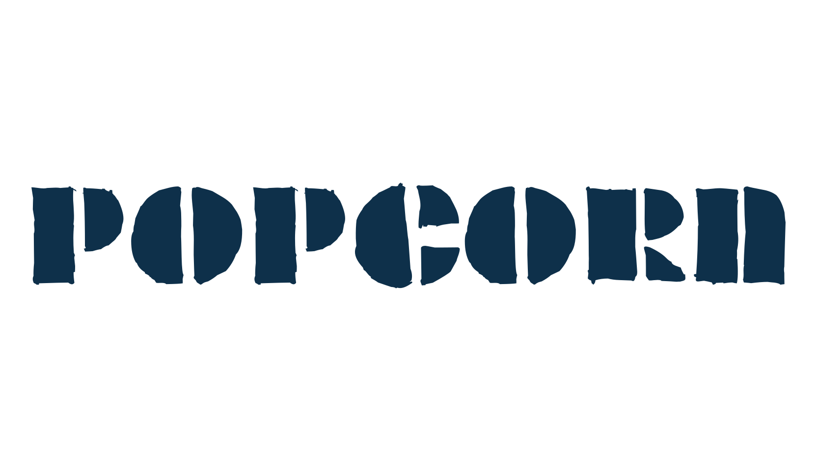 Popcorn, fancy eroded decorative font preview