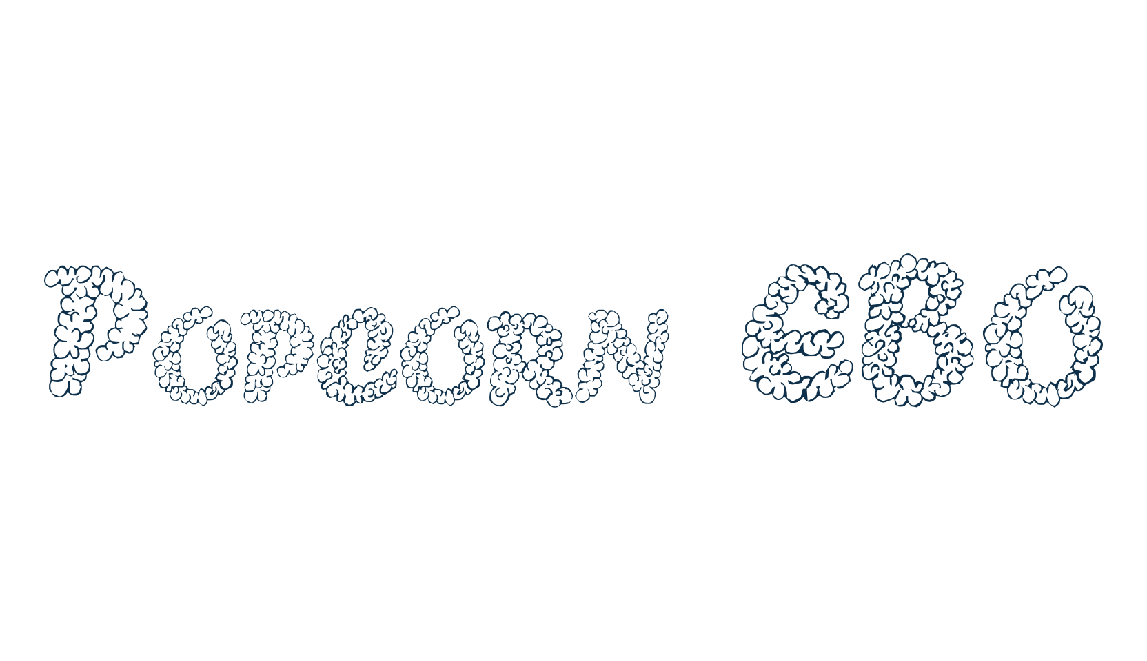Popcorn EBO, fancy decorative font preview