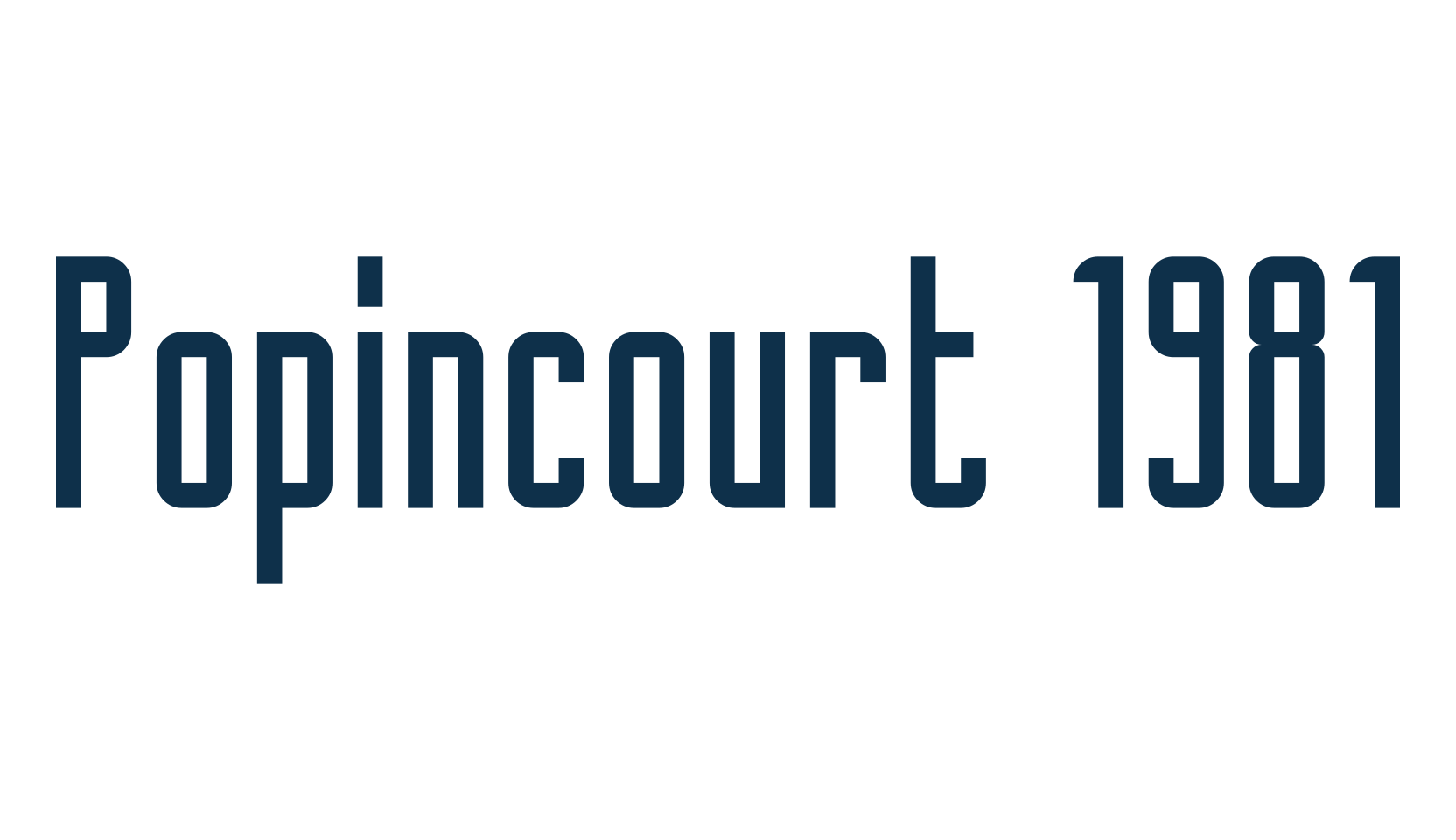 Popincourt 1981, sans serif font preview