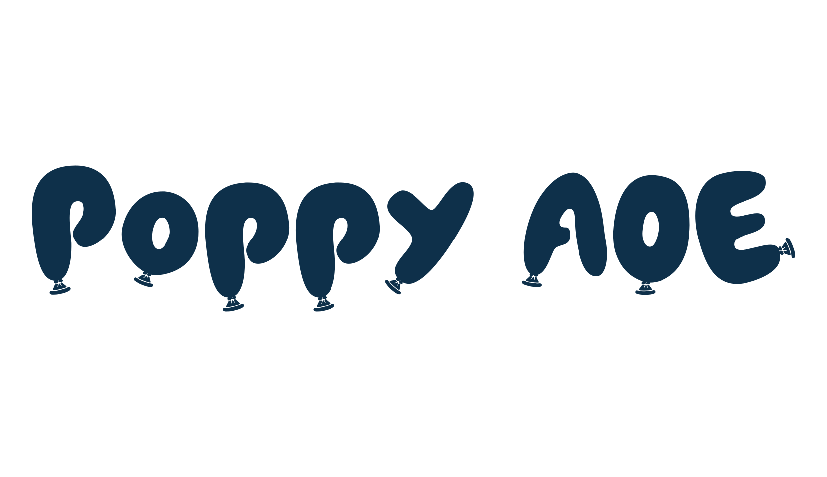 Poppy AOE, cartoon font preview