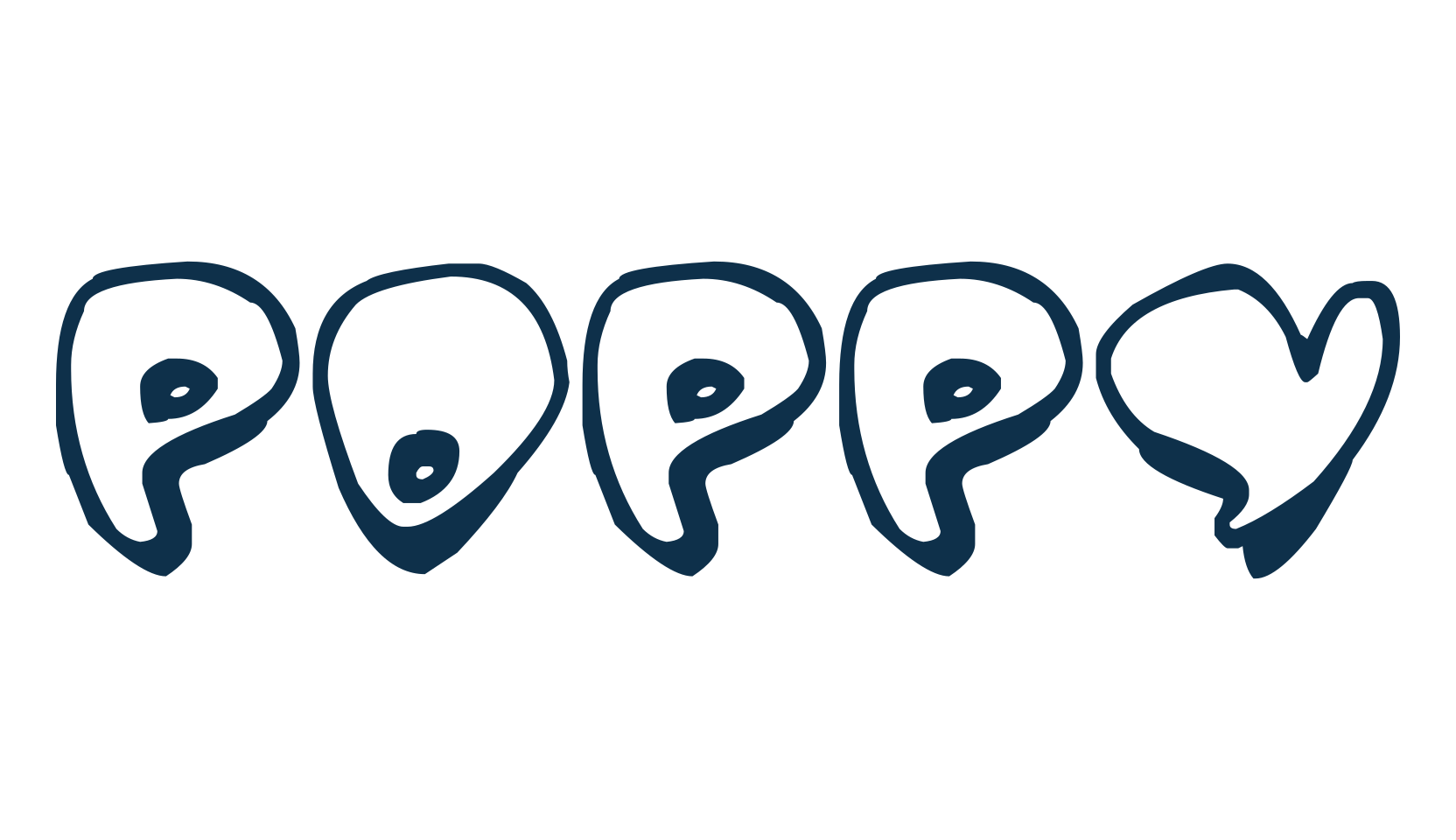 Poppy, cartoon font preview