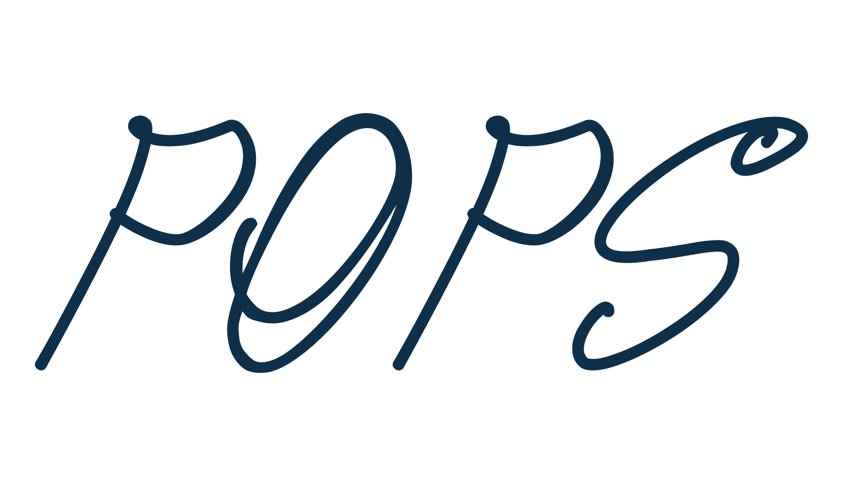 Pops, script handwritten fancy decorative calligraphy font preview