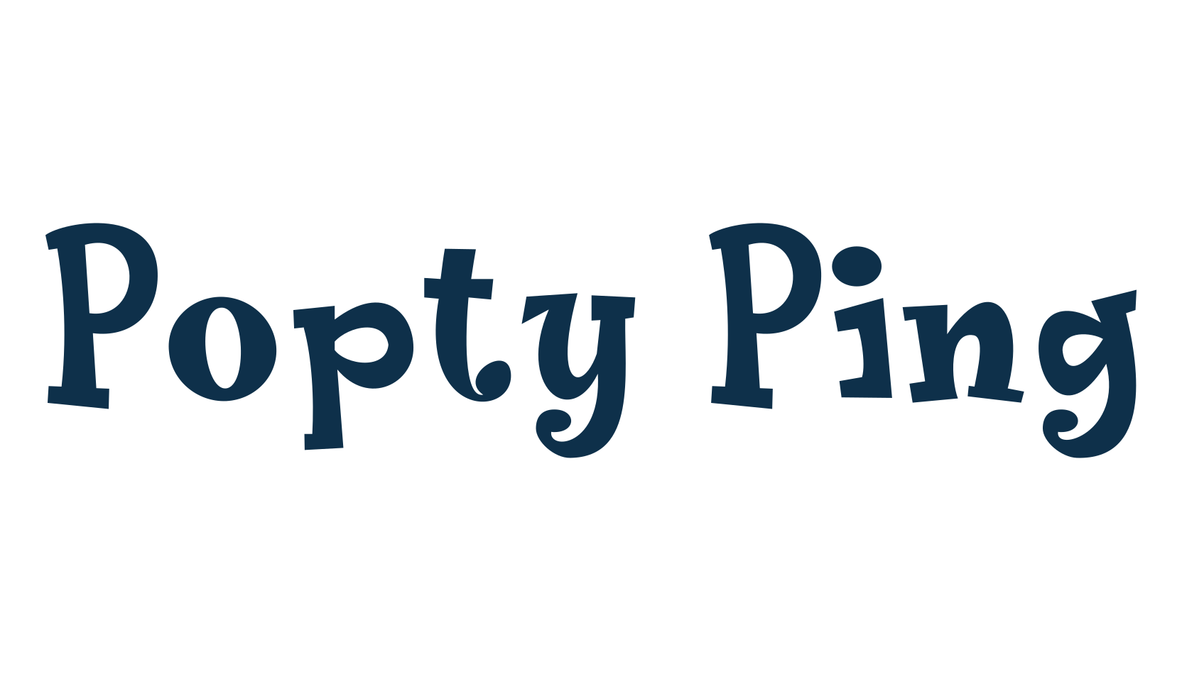 Popty Ping, fancy cartoon decorative font preview