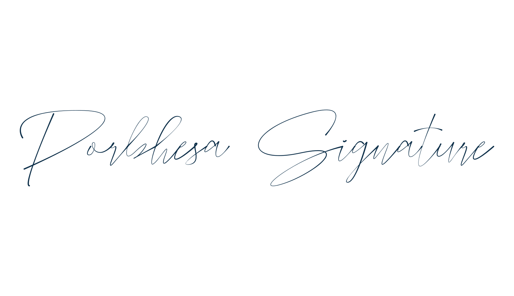 Porbhesa Signature, script handwritten fancy decorative calligraphy font preview