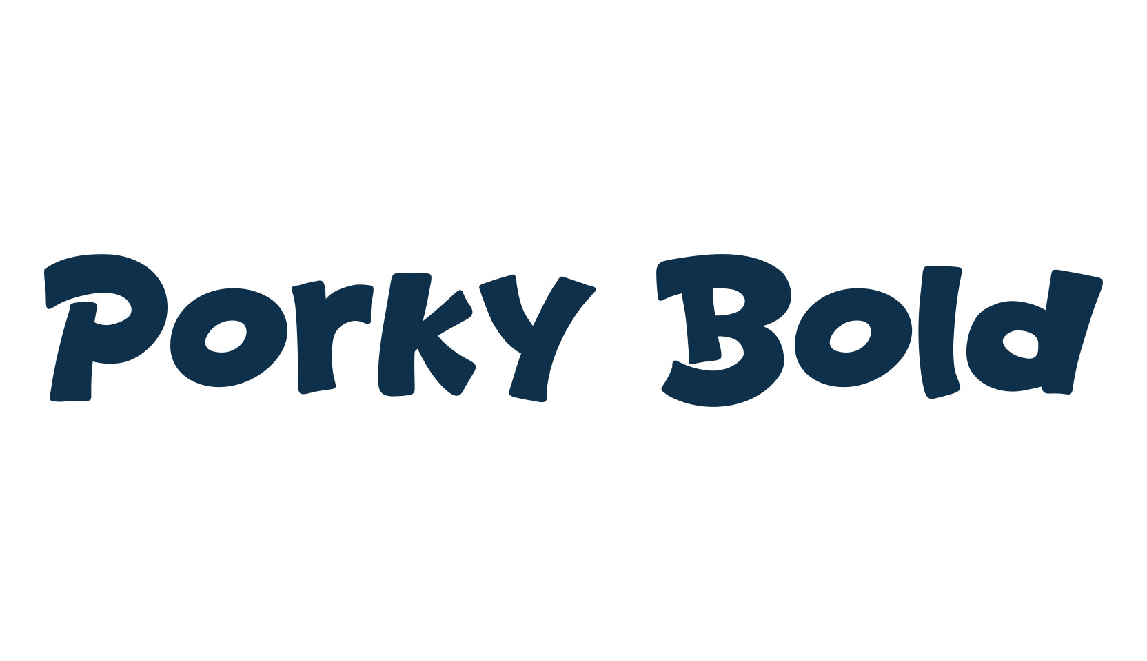 Porky Bold, cartoon font preview