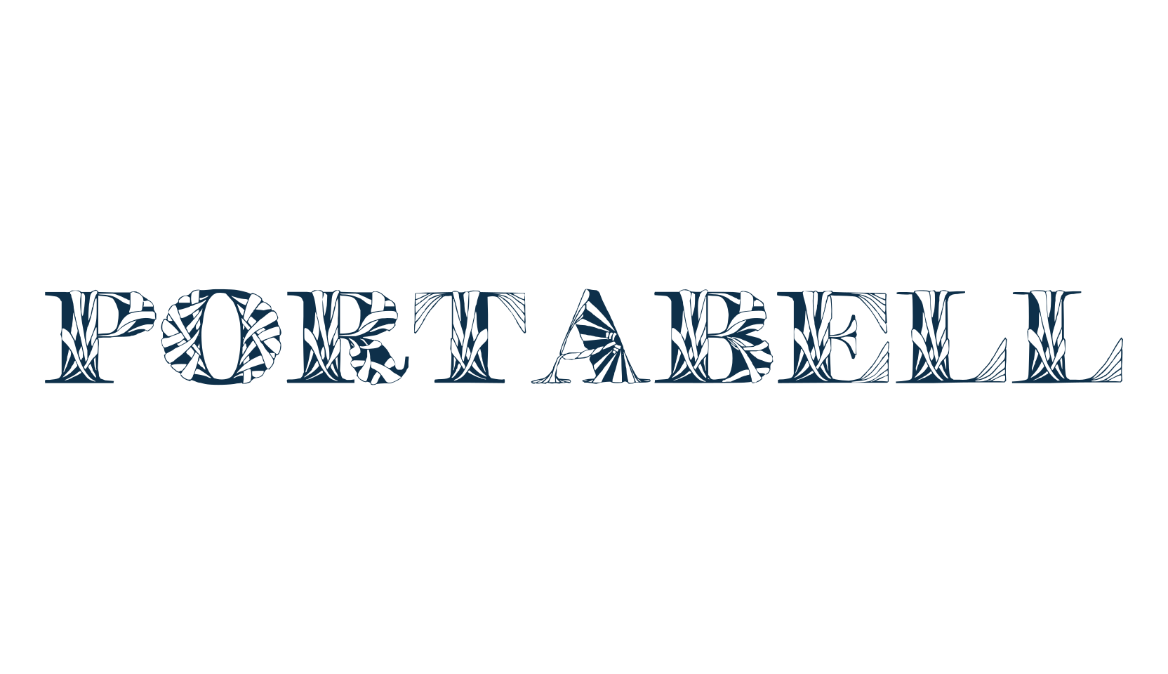 Portabell, fancy decorative font preview