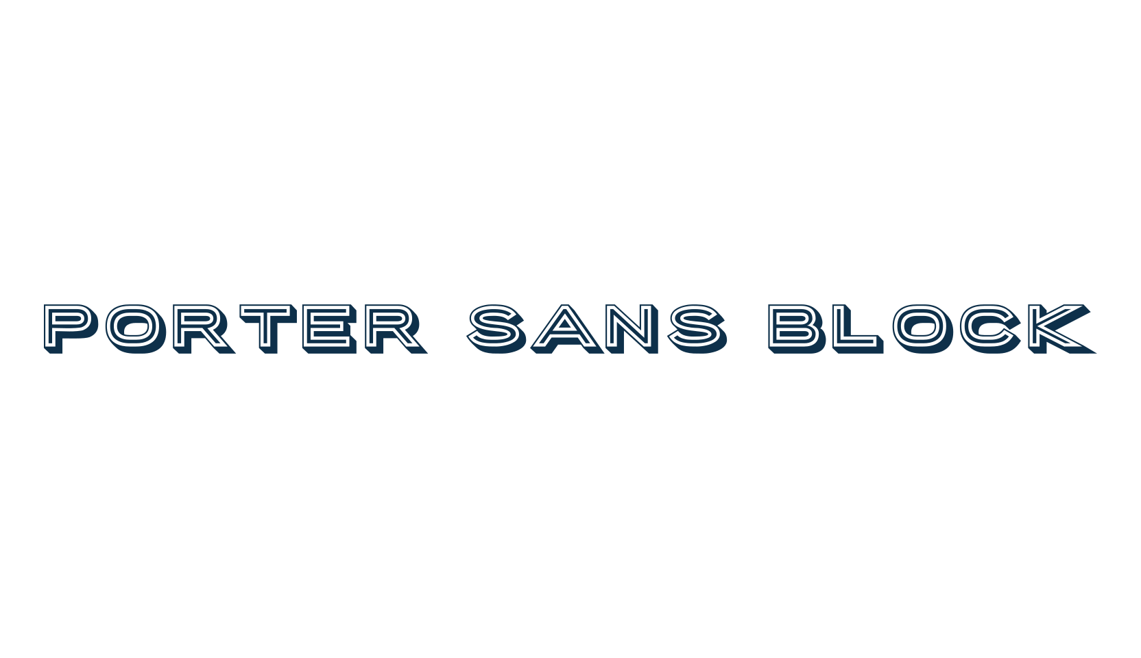 Porter Sans Block, retro font preview