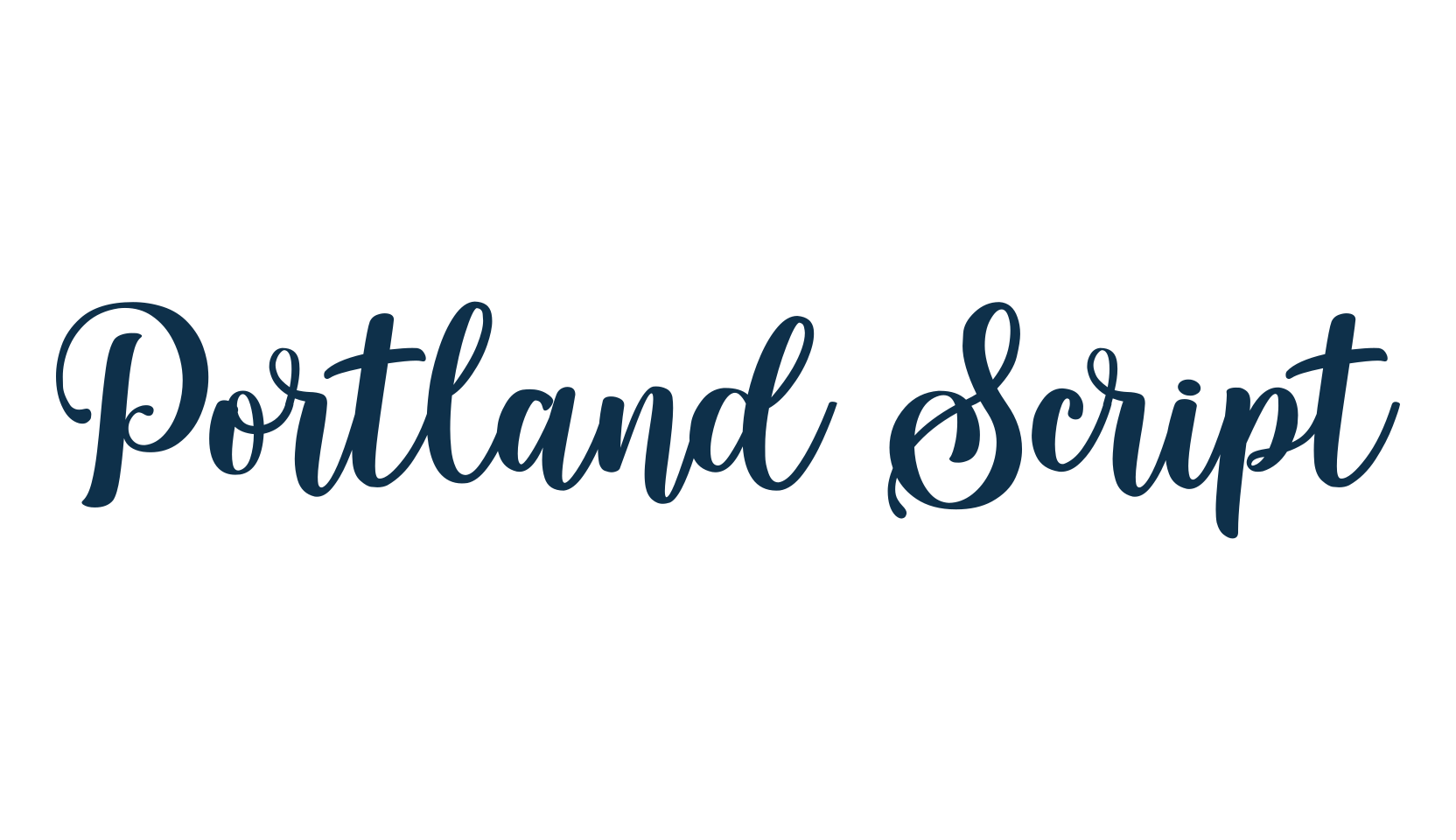 Portland Script, script calligraphy fancy decorative font preview