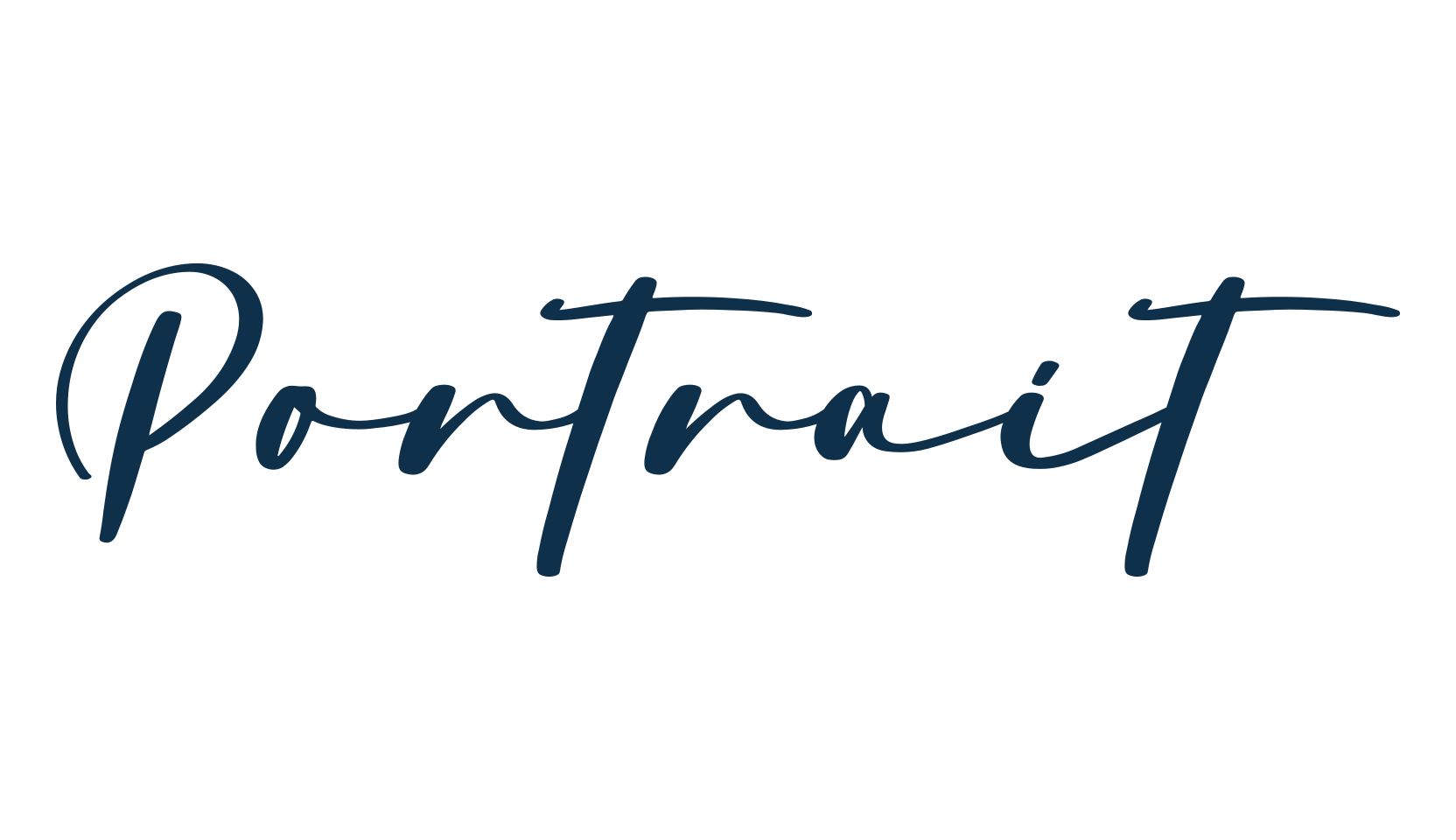 Portrait, script handwritten fancy decorative calligraphy font preview