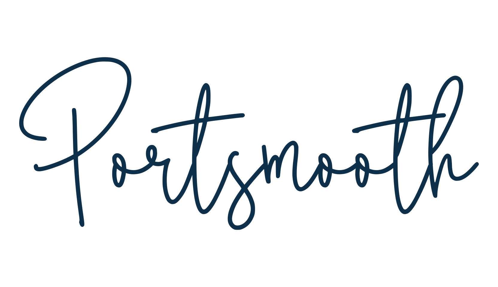 Portsmooth, script handwritten fancy decorative calligraphy font preview