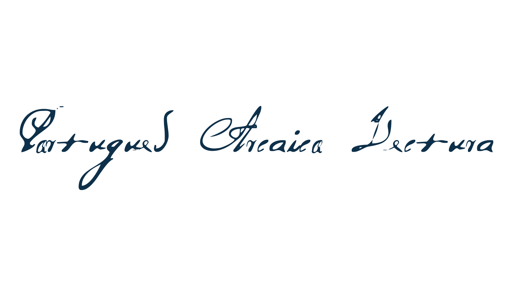 Portugues Arcaico Lectura, script calligraphy fancy decorative font preview
