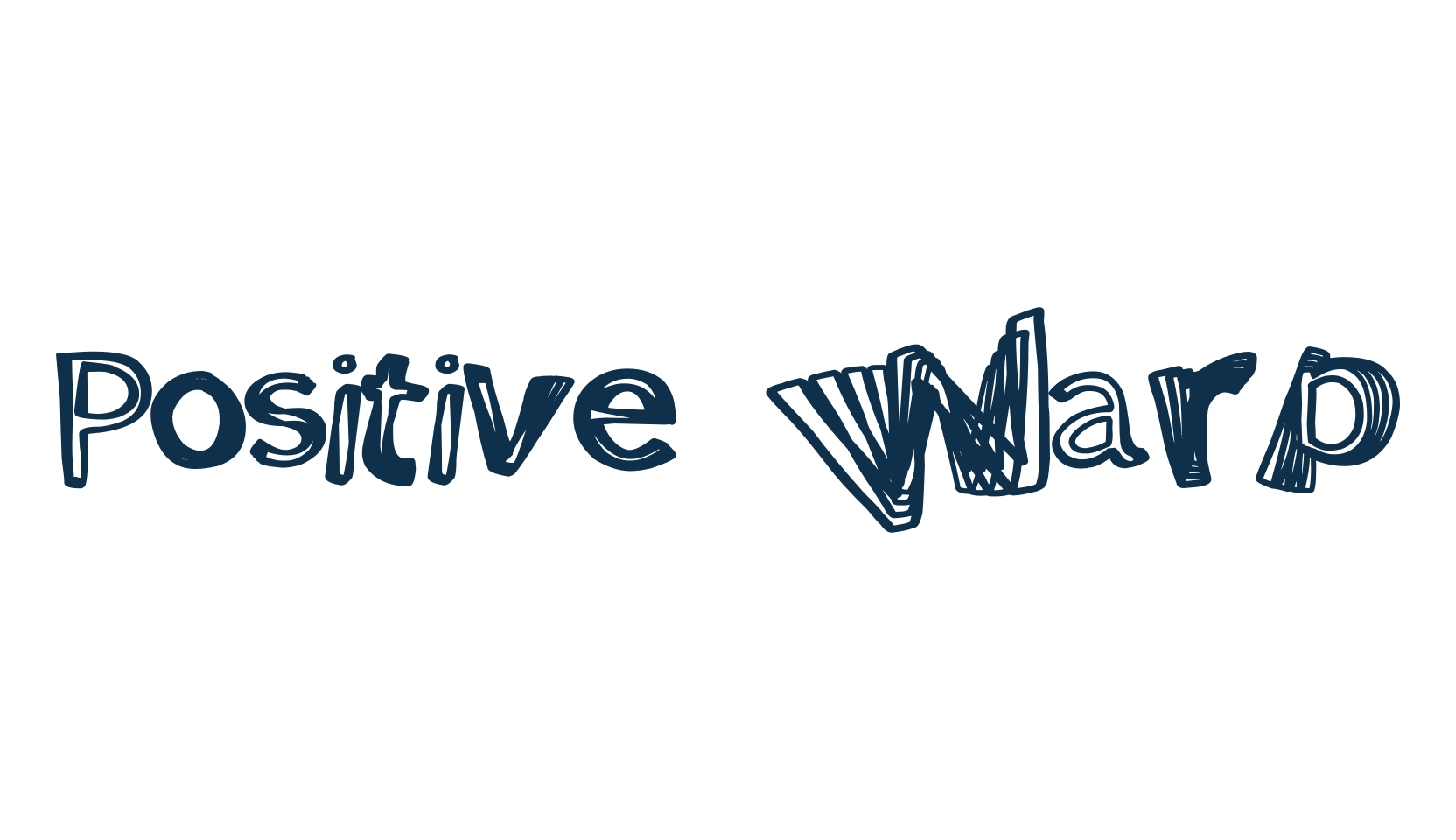 Positive Warp, distorted font preview